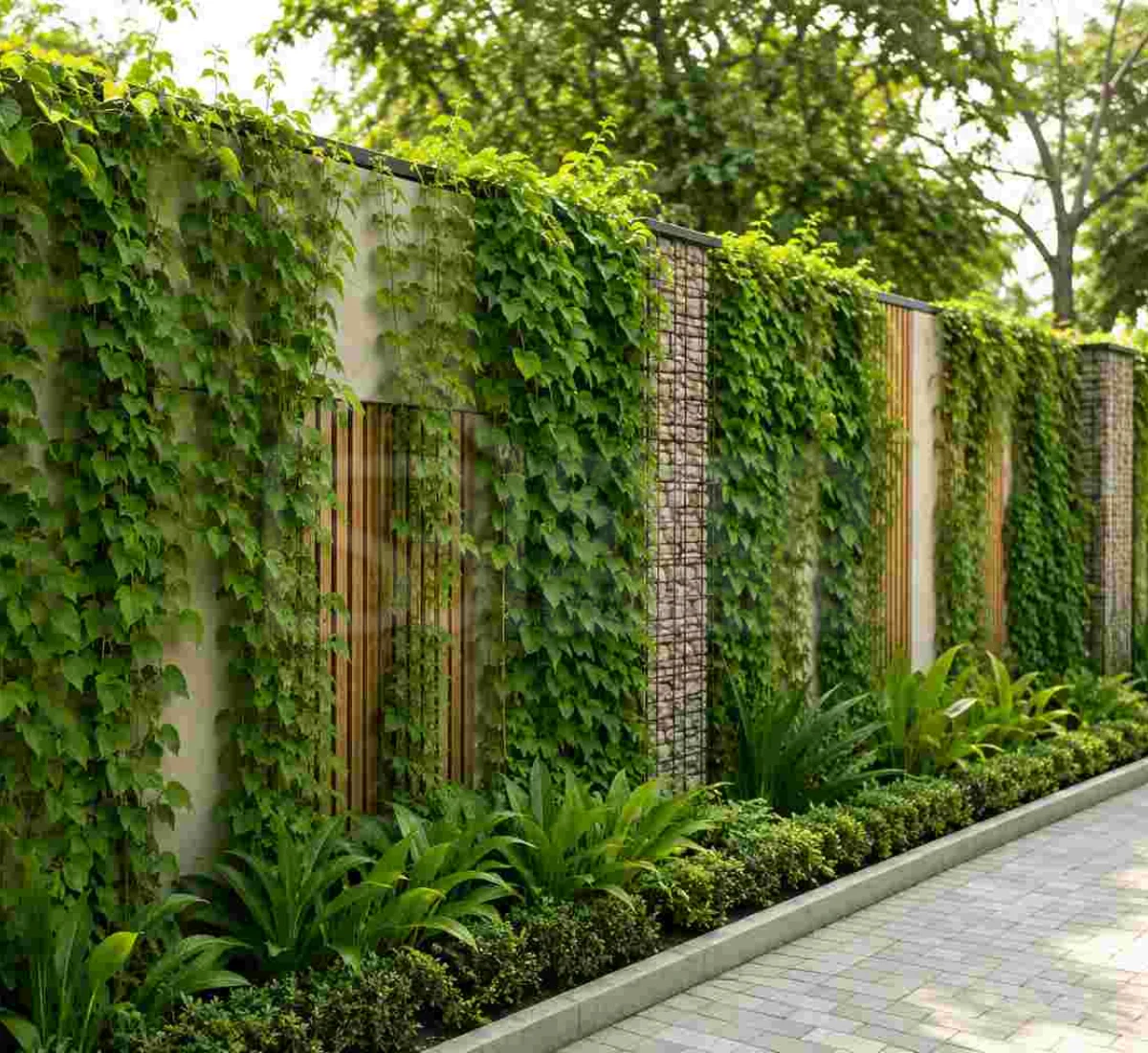 Green walls and planted edges